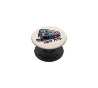 New York train graffiti style, NYC subway car retro vintage PopSockets Adhesive PopGrip