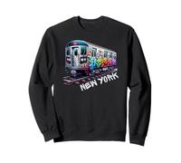 New York train graffiti style, NYC subway car retro vintage Sweatshirt