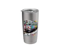 New York Train Graffiti Style NYC Subway Car Stainless Steel Insulated Tumbler