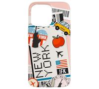 New York Travel Boarding Pass NYC JFK Adventure Case for iPhone 15 Pro Max