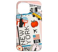 New York Travel Boarding Pass NYC JFK Adventure Case for iPhone 16 Pro Max