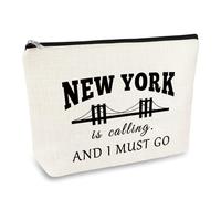 New York Travel Gift Makeup Bag NYC Gift for Girls Women New York Souvenir Cosmetic Bag NYC City Themed Gifts Girls Trip Weekend Gifts City Walk Zipper Travel Toiletries Pouch