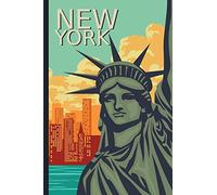 New York: Travel Journal, Notebook, Diary | Vintage Postcard Style | 110 Ruled Recycled Pages