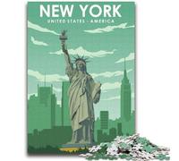 New York Travel Poster Jigsaw Puzzles for Teenagers 2000 Piece Puzzle,family Fun Games Is Ideal As A Gift for The Whole Family (70X100cm)