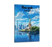 New York United States Vintage Travel Art Posters Wall Art Prints Photo Picture Paintings Room Decor Home Decorative 20x30inch(50x75cm)