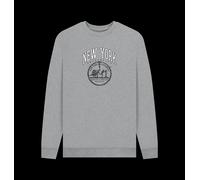 New York University Crest Unisex Sweatshirt Marl New York University Light Grey 2XL