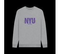 New York University Script Unisex Sweatshirt Marl New York University Light Grey 2XL