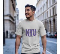 New York University Unisex Script Marl T-shirt New York University Light Grey 2XL