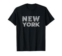 New York USA Capital Hatch Design Value Graphic T-Shirt