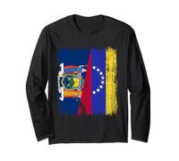 New York Venezuela Half Flag New York Venezuelan Jersey Long Sleeve T-Shirt