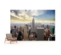 New York Wallpaper Mural for bedroom & office city skyline unisex wall decor