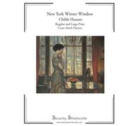 New York Winter Window Cross Stitch Pattern - Childe Hassam: Regular and Large Print Cross Stitch Chart