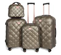 New York XPress 4 Piece Luggage Set,Lightweight Carry on Luggage,Carry on Suitcase,Polycarbonate Expandable Hard Case Luggage with Wheels,Travel Pro Carry-On Luggage,TSA LOCK, ELEPHANTSKIN, 14/20/25