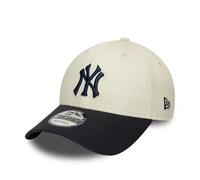 New Era Mens New York Yankees MLB World Series Patch 9FORTY Adjustable Cap - Colour: Cream - Size: One Size