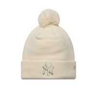 New York Yankees Beanie Cuff Knit Womens Metallic Light Beige