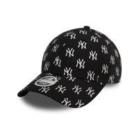 New York Yankees Cap Adjustable Womens Metallic Mono Black 9FORTY New Era