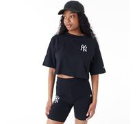 New York Yankees Crop Tshirt Womens New Era Lifestyle Tshirt black