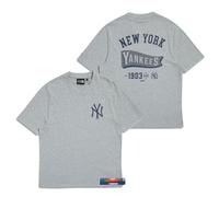 New York Yankees Men's T-Shirt NY MLB New Era Fan Item Oversized 100% Cotton + Fanergy Grape Sugar