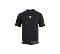 New York Yankees Men's T-Shirt NY MLB New Era Fan Item Oversized 100% Cotton + Fanergy Grape Sugar, navy, S