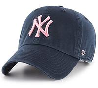 New York Yankees Navy Pink Clean Up Adjustable Hat, Adult One Size Fits All