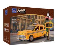 New York Yellow Taxi Cab Construction Set Model Kit Blocks City Car Toy