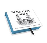 New Yorker Luxe Boxed Notecards - Dogs - 20 blank dog cartoon notecards,Blue and White