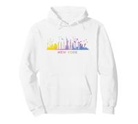 New Yorkers Skyline Colorful Cityscape New York Pullover Hoodie