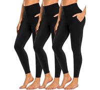 NEW YOUNG 3 Pack Leggings with Pockets for Women,High Waisted Tummy Control Workout Yoga Pants