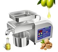 New Z5 Automatic Oil Press Machine 1100W & Dual Cold & Hot Pressing, 3-6kg/h, Stainless Steel Oil Extractor & Home & Commercial Oil Maker for Nuts, Seeds,Sesame,Peanut,Walnut,Olive Kernels, Silver