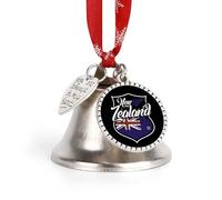 New Zea-land Flag Cute Christmas Bells Ornaments Xmas Holiday Sliver Bell for Home Yard Garden Decor