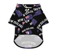 New Zea-land Flag Dog Shirt for Dogs & Cats Breathable Short Sleeve Pet T-Shirt Lightweight Dog Summer Tops XL