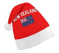 New Zea-land Flag Funny Santa Hat Plush Christmas Hats Party Headwear for Holiday New Year