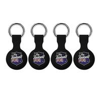 New Zea-land Flag Trendy GPS Cases Holder with Key Chain Ring Portable Protective Covers Compatible with Airtag