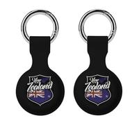 New Zea-land Flag Trendy GPS Cases Holder with Key Chain Ring Portable Protective Covers Compatible with Airtag