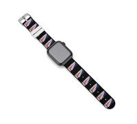 New Zea-land Maori Fern Flag Printed Silicone Watch Band Compatible with IWatch Waterproof Soft Replacement Strap 38mm/40mm