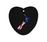 New Zea-lands Flag Map Car Air Freshener Automotive Aromatherapy Tablets Hanging Scented Cards Rearview Mirror Love form