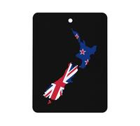 New Zea-lands Flag Map Car Air Freshener Automotive Aromatherapy Tablets Hanging Scented Cards Rearview Mirror Square
