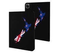 New Zea-lands Flag Map Funny Tablet Cases Multi-Viewing Angels Trifold Stand Case Compatible with iPad Series