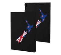 New Zea-lands Flag Map Funny Tablet Cases Multi-Viewing Angels Trifold Stand Case Compatible with iPad Series