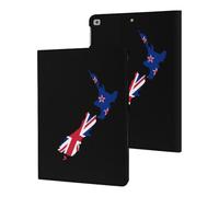 New Zea-lands Flag Map Funny Tablet Cases Multi-Viewing Angels Trifold Stand Case Compatible with iPad Series