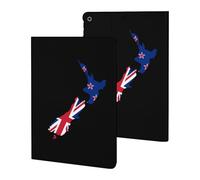 New Zea-lands Flag Map Funny Tablet Cases Multi-Viewing Angels Trifold Stand Case Compatible with iPad Series