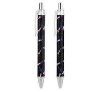 New Zea-lands Flag Map Smooth Retractable Ballpoint Pens Personalized Rolling Ball Pen Black Ink Office Supplies for Men Women 2 PCS