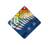New Zea-lands Proposed Flag Car Air Freshener Automotive Aromatherapy Tablets Hanging Scented Cards Rearview Mirror Rhombus