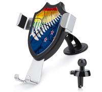 New Zea-lands Proposed Flag Funny Car Phone Holder Automatic Clamp Smartphone Mount for 4.0''-6.0'' Smartphones