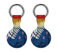 New Zea-lands Proposed Flag Funny Protective Case Compatible with Airtag GPS Tag Tracker Cover for Pet Luggage Key