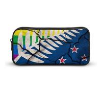 New Zea-Lands Proposed Flag Large Pencil Case Pouch Multifunctional Office Storage Pocket Makeup Bag with Zipper