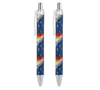 New Zea-lands Proposed Flag Smooth Retractable Ballpoint Pens Personalized Rolling Ball Pen Black Ink Office Supplies for Men Women 2 PCS