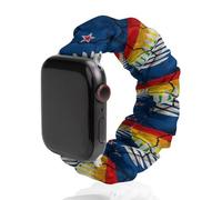 New Zea-lands Proposed Flag Soft Elastic Scrunchie Watch Strap Compatible with IWatch Series 6 5 4 3 2 1 Printed Wristbands Bands