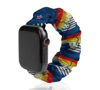 New Zea-lands Proposed Flag Soft Elastic Scrunchie Watch Strap Compatible with IWatch Series 6 5 4 3 2 1 Printed Wristbands Bands