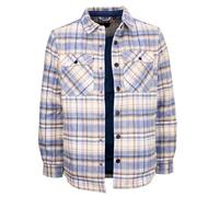 New Zealand Auckland NZA Men's Overshirt Beige Blue Checked 25KN570 1688